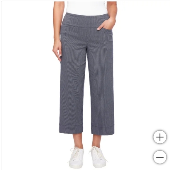 S.C. & Co. Pants - NWT S.C.‎ & CO. Women's Wide Leg Crop Pant Navy Striped
